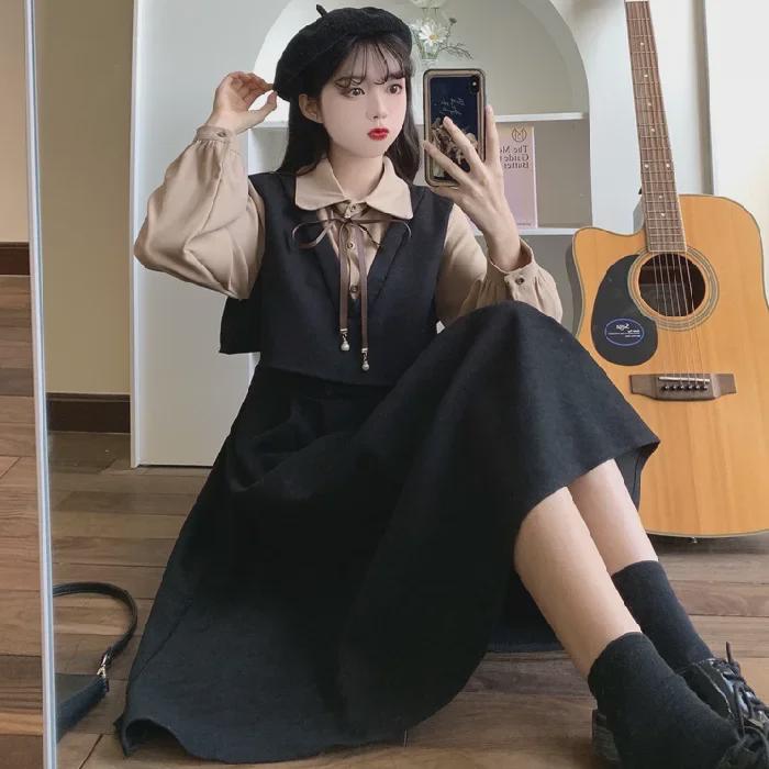 Women's French Retro Slimming Corduroy Dress – Autumn/Winter 2022 Collection