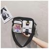 Mori Style Korean Large Capacity Canvas Crossbody Bag – Cute Student Square Shoulder Bag for Phone & Camera