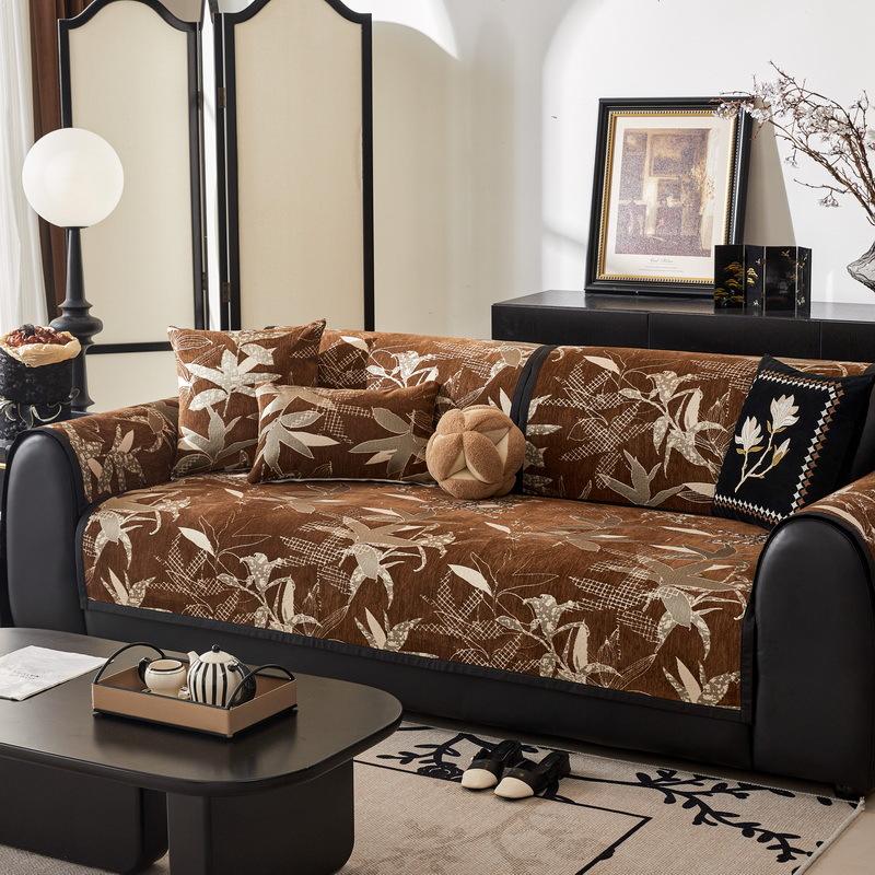 

Modern Simple Chenier Sofa Cushion Four Seasons Universal Non-Slip Cushion Blanket New Sofa Cover Cloth Towel 70*70cm