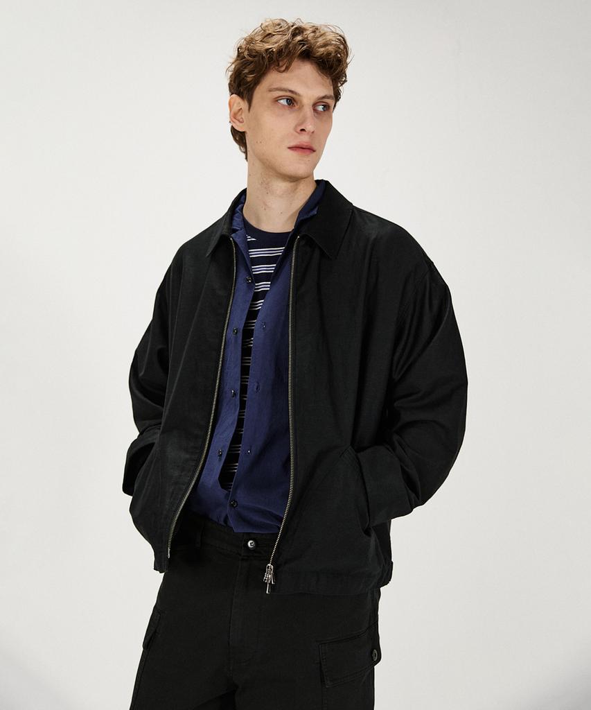 Shirter Linen Moleskin Foreman Jacket (Black)
