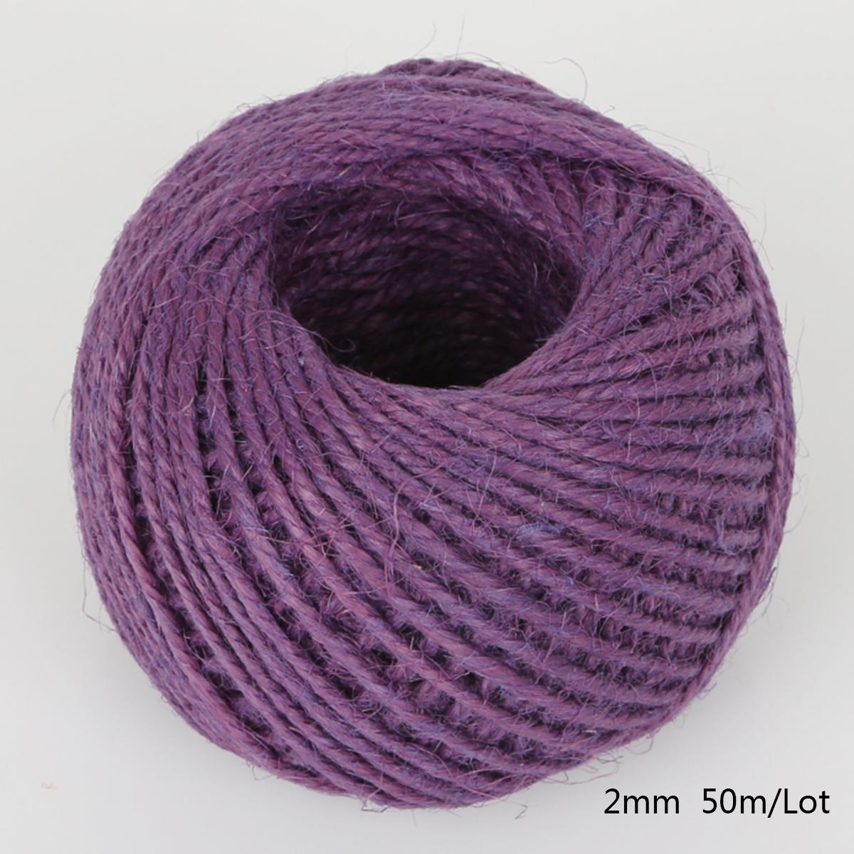 

50 метров джутовый шпагат, натуральный сизаль, 2 мм, деревенские бирки, обертка для свадебных украшений, витая веревка, шнур, товары для вечеринок