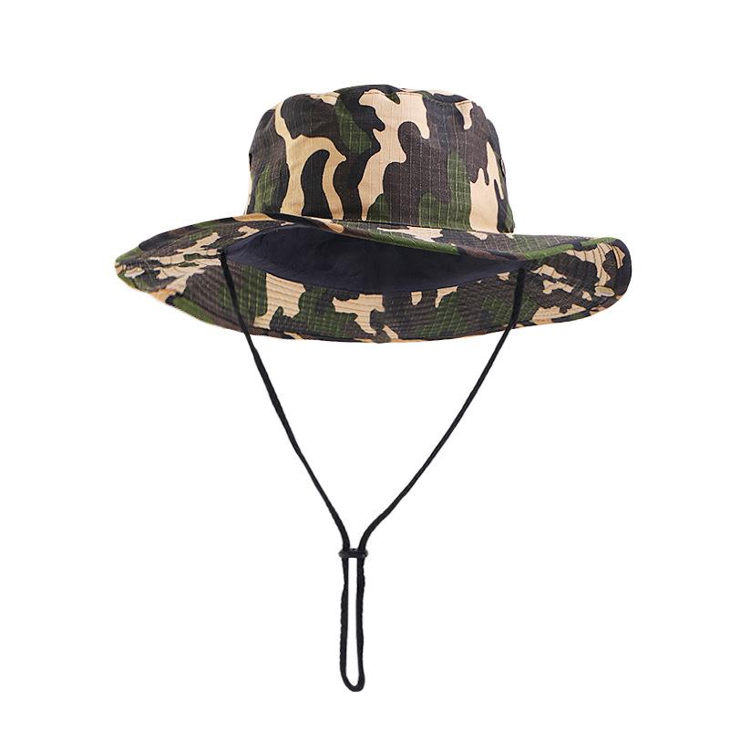 Outdoor Sunscreen Sunscreen Basin Hat Wide Brim Mountaineering Hat Foldable Hiking Sunscreen Bucket Hat JDPM-