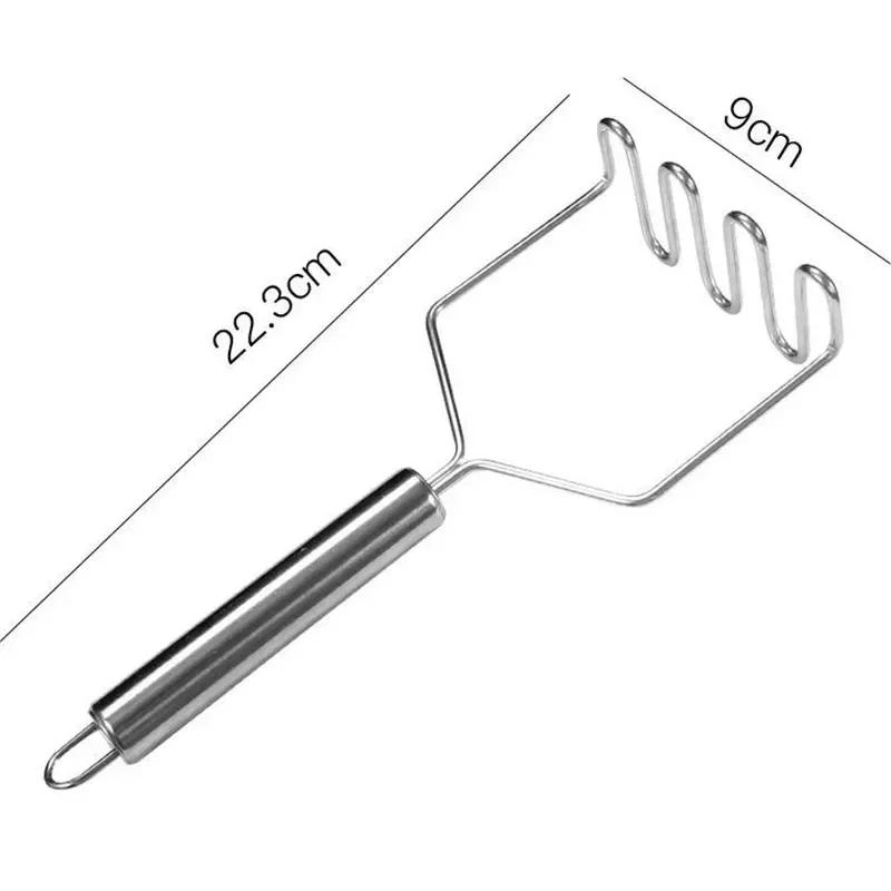 1PC Stainless Steel Potato Masher Potato Crusher Wave Shape Cutter Kitchen Accessories Kitchen Gadget Cooking Tools