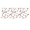100PCS Paper Clips Portable Cute Animal Shape Electroplating Rose Gold Metal Paper Clip Box Office
