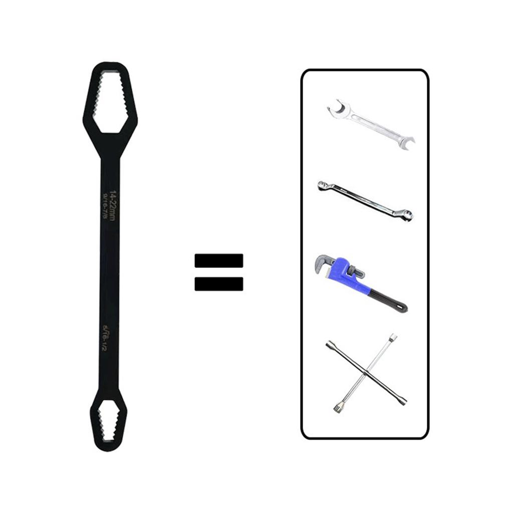 Household Double Head Torx Wrench for 8-22mm Multifunctional Bolts Screws Self-tightening Spanner Car Motorcycle Machine