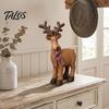 Small Wildlife Sculptures for Shelves Rustic Elk Ornament, Handcrafted Resin Deer Figurine, Decorative Figurines Home Decor Sculpture Countryside