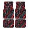 2D Flach 4er-Pack Fiercer Dämonen-Drachen-Druck Ganzjahres-Autobodenmatten Polyester Rutschfeste Matten Universelle Passform Für Autos, SUVs, Pickups