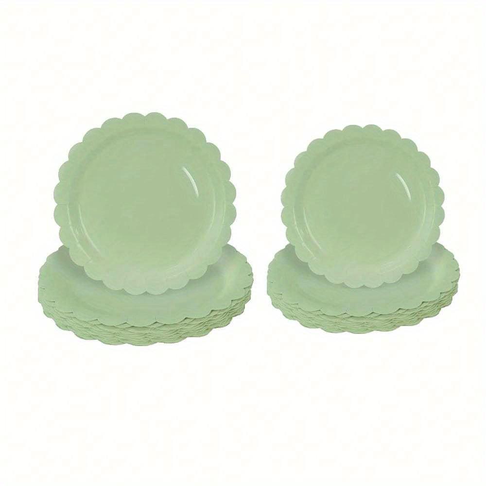 

Светло-голубые бумажные тарелки 7 дюймов, тарелки с фестонами цвета BabyBlue, одноразовые обеденные тарелки для свадебного душа, вечеринки по случаю дня рождения, десертные тарелки 7 Inches 25pcs/set