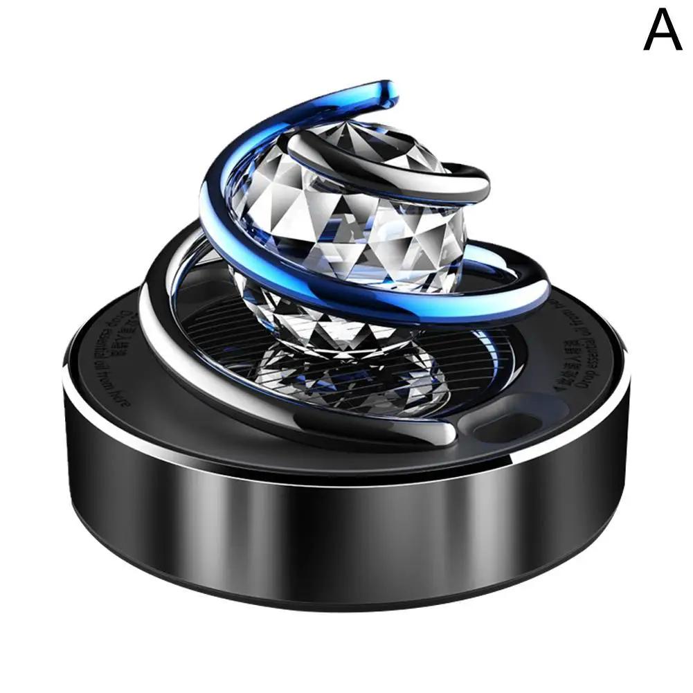 

Автомобильный освежитель воздуха, вращающийся от солнечной энергии, аромадиффузор для ароматерапии, декоративный освежитель салона, долговечный аксессуар для автомобиля T6O6 чёрный