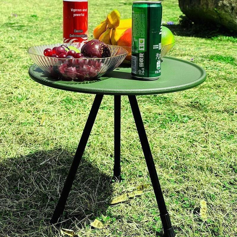 OEING Portable Foldable Camping Tripod Table with Lamp Holder