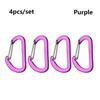 4pcs Aluminum Alloy D-Ring Keychain Carabiner Lock Buckle Hook Climbing Snap Clip High quality Fishing Tool