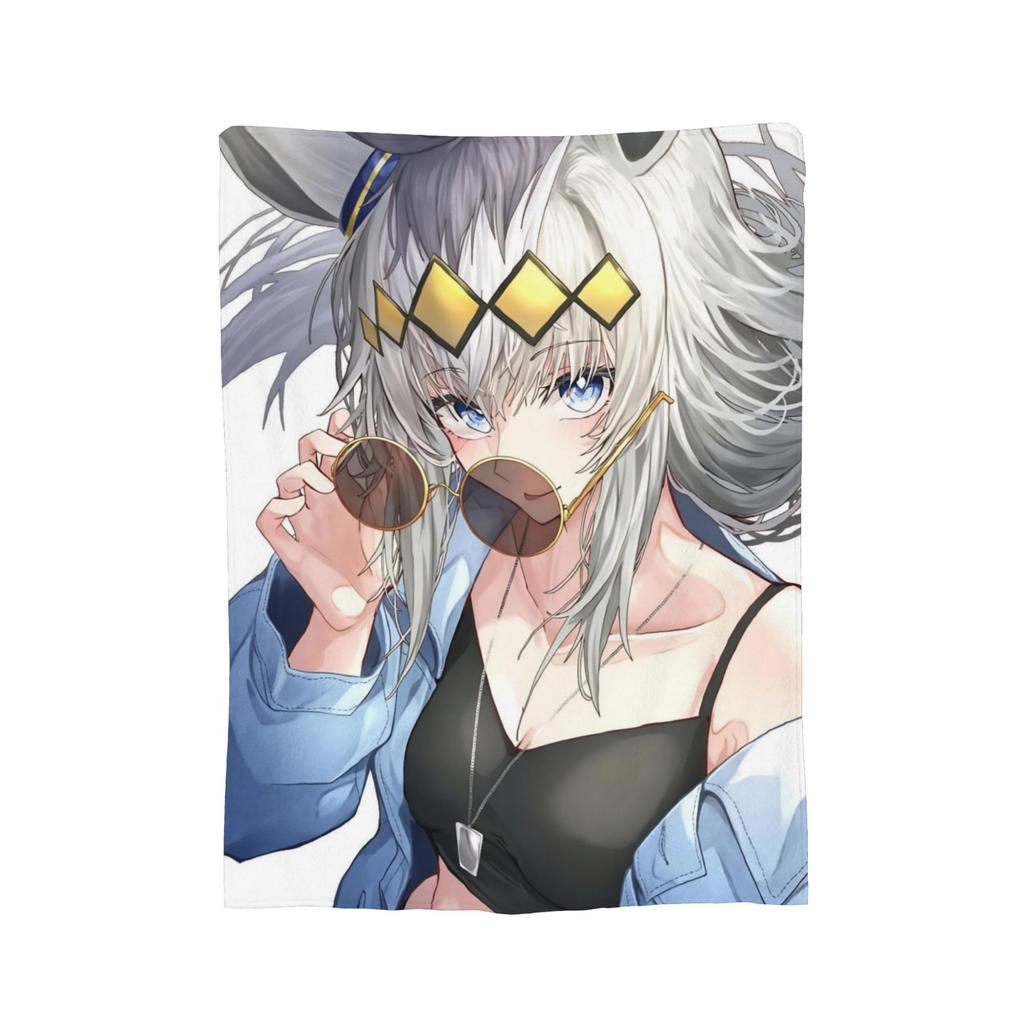Oguri Cap Fuzzy Blanket Uma Musume Anime Vintage Throw Blanket For Home 125*100Cm Plush Thin Quilt