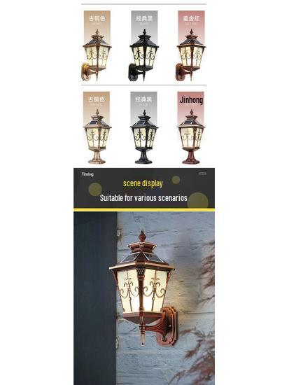 European Style Outdoor Solar Post Light: Waterproof Gate, Pillar, and Villa Wall Illumination