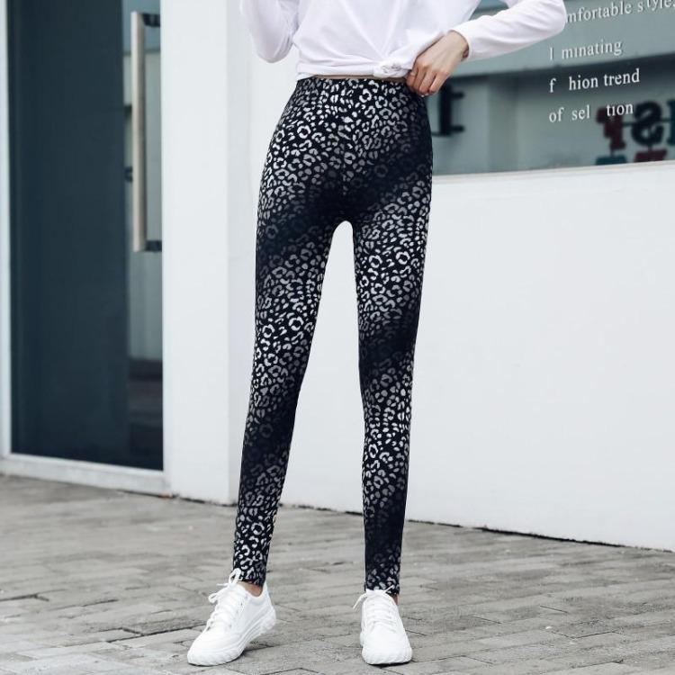 Leggings Skinny Leopardati Vita Alta Comodi ed Eleganti Vendita Calda Elasticizzati da Donna