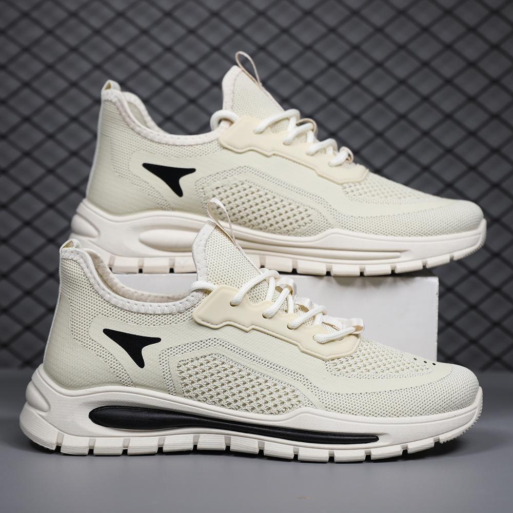Men's Shoes Autumn Fashion Simple Men's Running Shoes Outdoor Daily Thick Sole Lightweight Mesh Breathable Sports Shoes