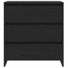 Sideboard 3 pcs Black 70 x 41 x 75 cm Particleboard