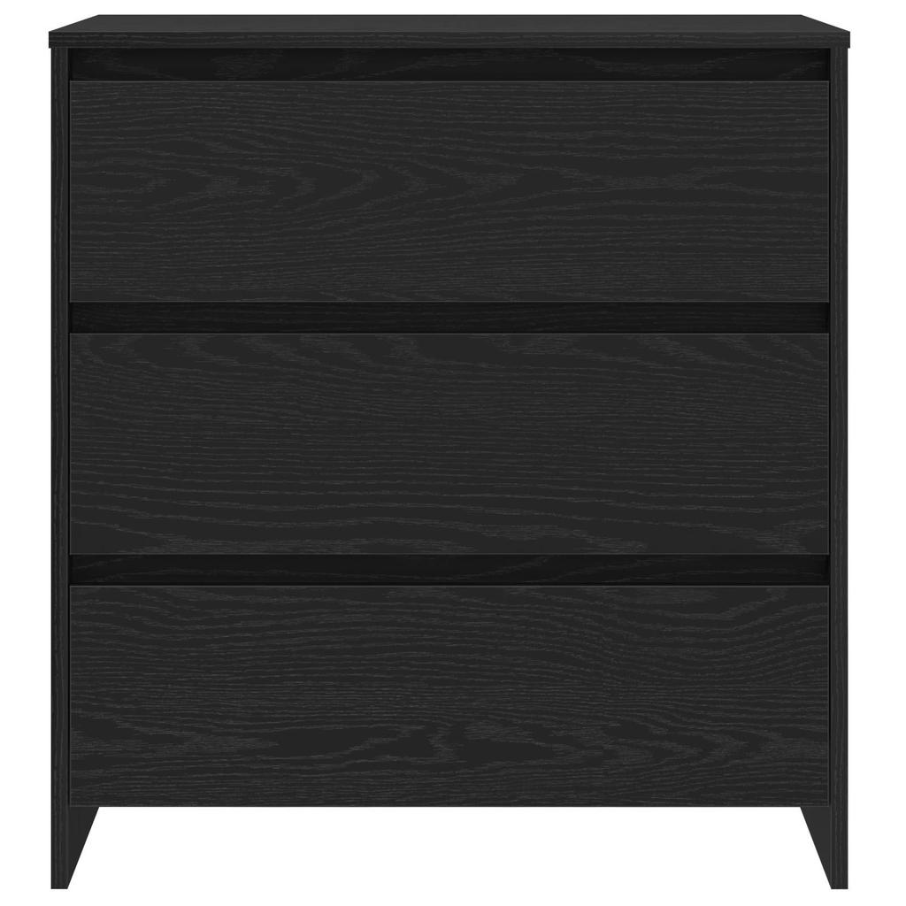 Sideboard 3 pcs Black 70 x 41 x 75 cm Particleboard