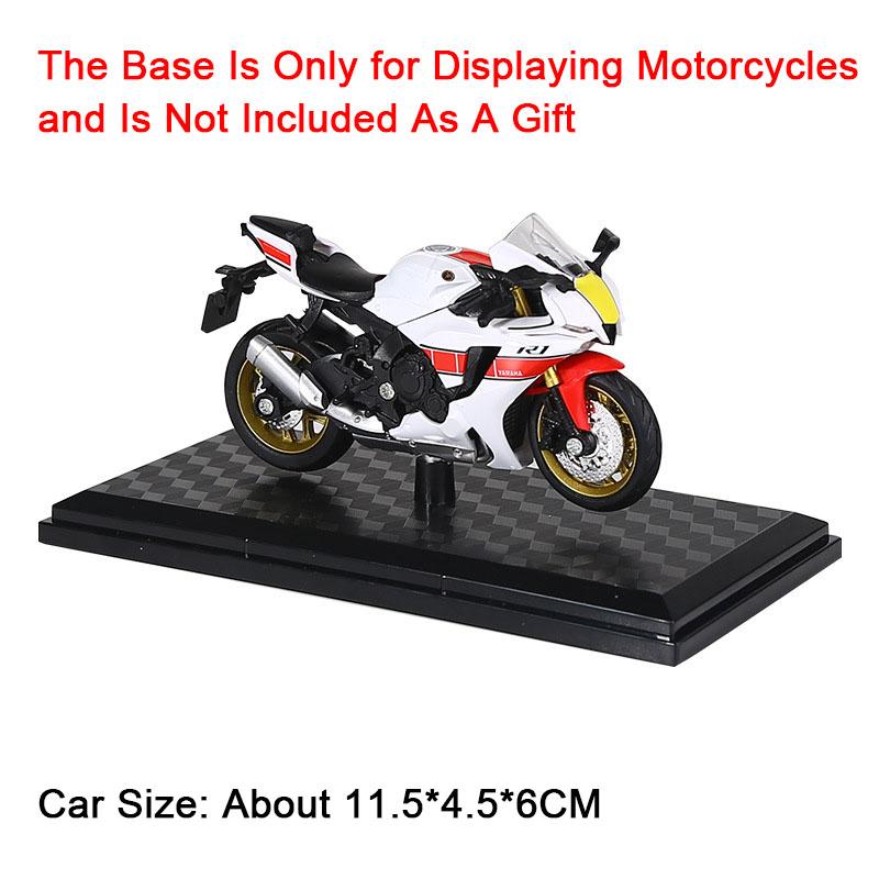 1:18 HAYABUSA GSX1000R R1 Motorcycle Toy Alloy Body Rubber Tires CBR1000RR Shock Absorption Model Car Models Boy Decorative Item
