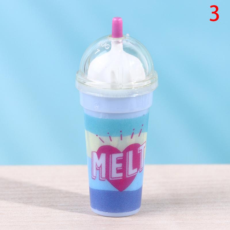 Mini Milkshake Ice Cream Lemon Milk Fruit Tea Water Cup Strawberry Banana Miniatures Dollhouse Accessories Cups Kitchen Toys