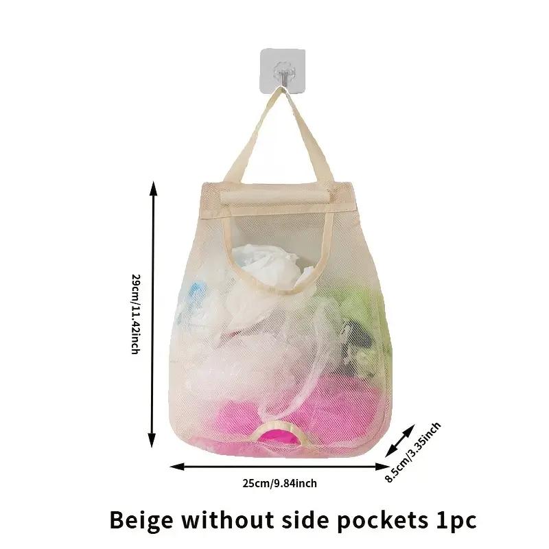 Large Capacity Kitchen Wall-mounted Garbage Bag Storage Artifact Plastic Bag Storage Bag Hanging Shopping Bag Storage Bag Storage Hanging Bag