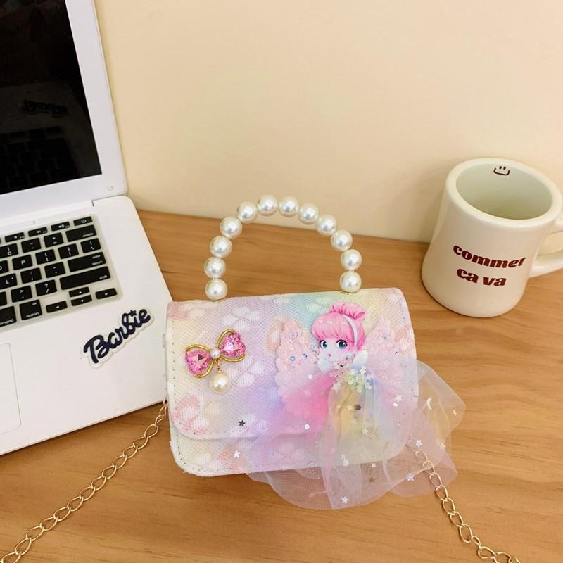 Stylish Charming And Handbag For Girls Featuring Princess Theme And Bow Adorable