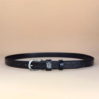 Women's Leather Belt Versatile Belt Fine Decorative Fashion Pin Buckle Belt