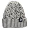 TaoTech Knit Solid Simple Warm and Warm Size Fits Cable Beanie, Fold-Over Cap, Unisex, Color, Stretch, Design, (One All, Knit/Gray)