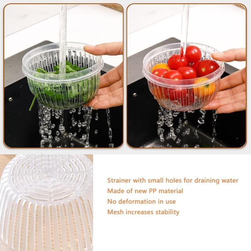 Airtight Refrigerator Storage Container 4.4 Inch Food Crisper Box with Leakproof Lid for Garlic Ginger Onion Kitchen Organizer