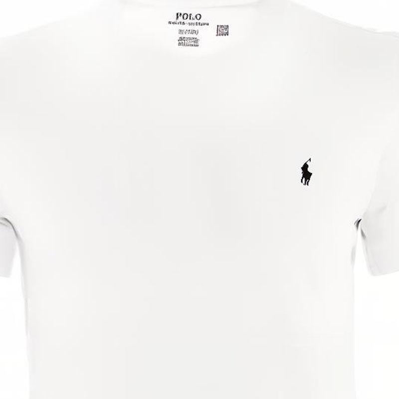 Polo Ralph Lauren Ss22 Solid Color Logo Embroidered Crew Neck Short Sleeve T-Shirt Men Tops White 714844756-004
