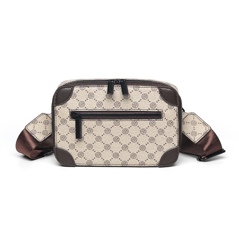 Arrival Mini Square Crossbody Bag: Casual & Stylish Shoulder Pouch with Japanese-Korean Prints for Men and Women