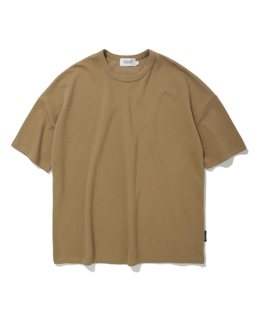 TAILOR STUDIO Taylor Oversized Basic T-Shirt (Beige)