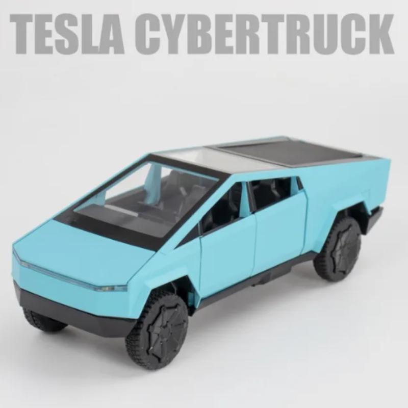 1/32 Tesla Truck Cyber Juguete Camioneta Pick-up Modelo de Camión de Aleación Coche de Metal Fundido a Presión Vehículos Todoterreno Modelo de Coche Sonido Luz Coche Regalos para Niños