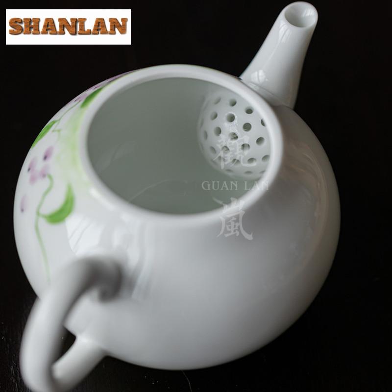 130ml Hand-painted Grape Teapot Boutique Tea Infuser Pot Tea Maker Kettle With Ball Hole Tea Items Accessories Ornaments Craft
