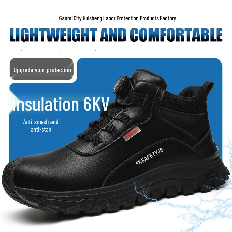 

Temu Insulated 6KV Safety Shoes | Anti-Smash | Anti-Puncture | Abrasion-Resistant | Microfiber Leather | Water-Repellent | Work Shoes Brown; 47