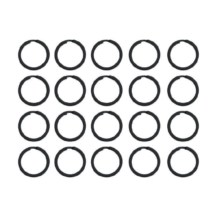 20 pièces Anneaux de Porte-clés Plats en Métal Anneaux Divisés de Remplacement Porte-clés Portable d'extérieur Boucle de Porte-clés Anneaux Divisés Faciles à Ouvrir