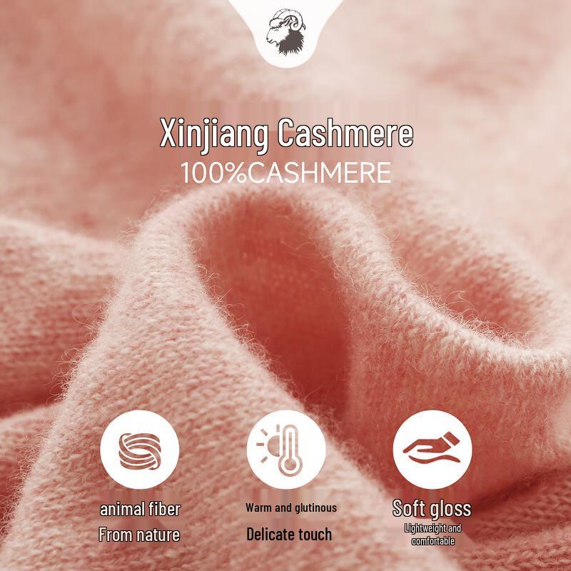 Zhaojun Women's 100% Cashmere Crew Neck Sweater