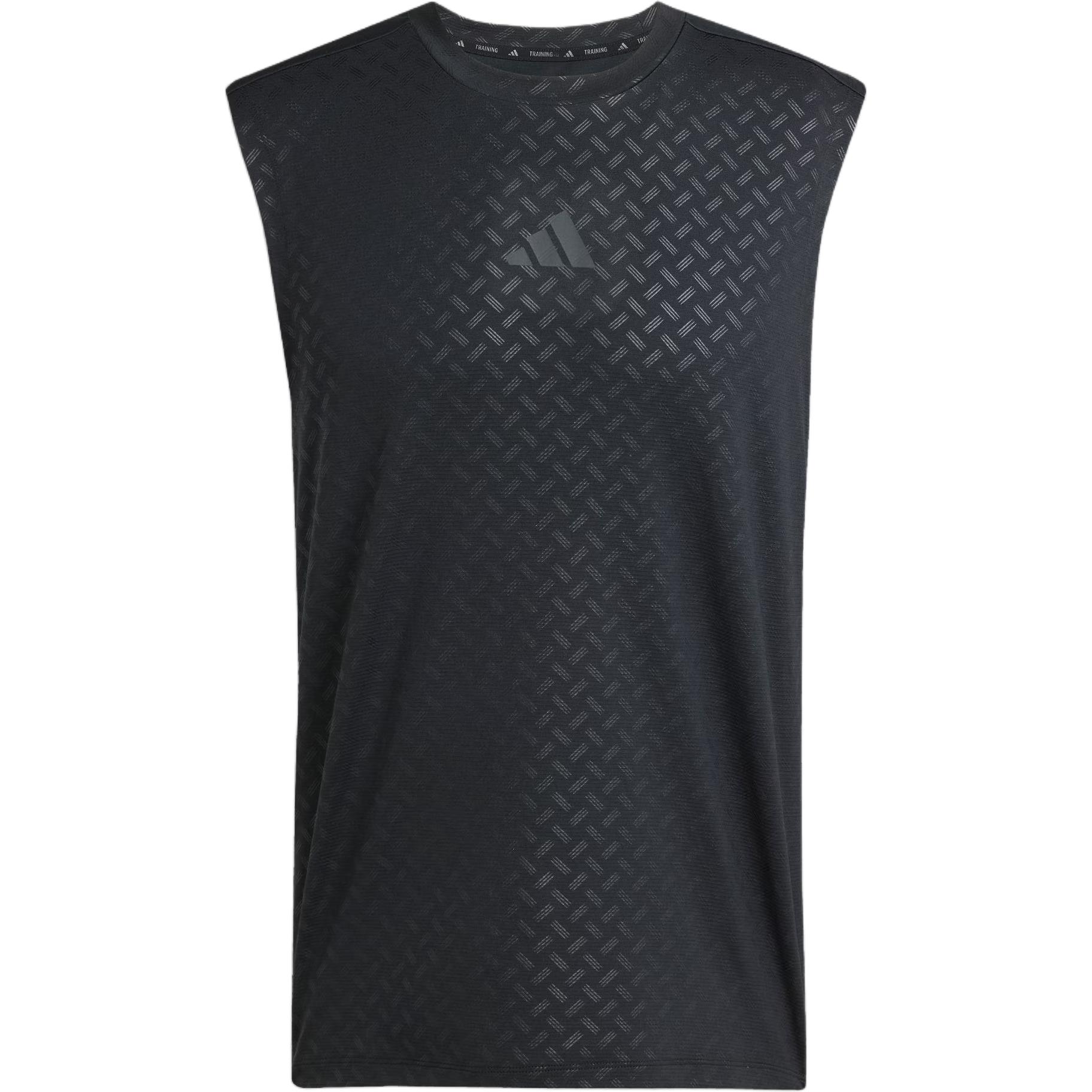 

Adidas Logo Sports Casual Sleeveless Vest Men Tops Black Charcoal JM3190 S