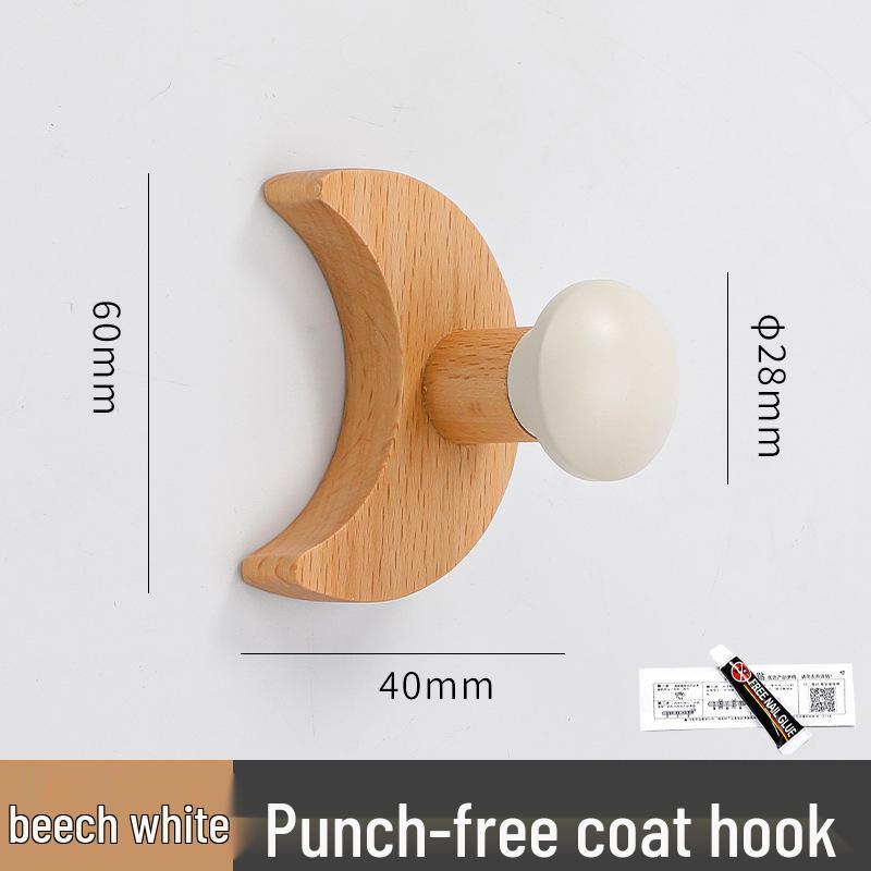 Luxury Solid Wood Wall-Mounted Coat and Hat Hook Rack