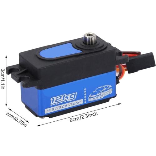 OSE SPT4412LV Digital Servo, 12KG High Torque Metal Short Servo with Accessory Pack and Screws for 1:10 RC Drift Cars.