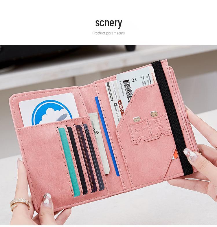 2024 Damen RFID Diebstahlsichere Reisepass-Tasche - Multifunktional, Schlicht, Einfarbig Reisehalter