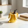 3D Printed Banana Shaped Pen Holder Compact Desk Organizer Storage Decoration for Brushes Stationery Beauty Tools