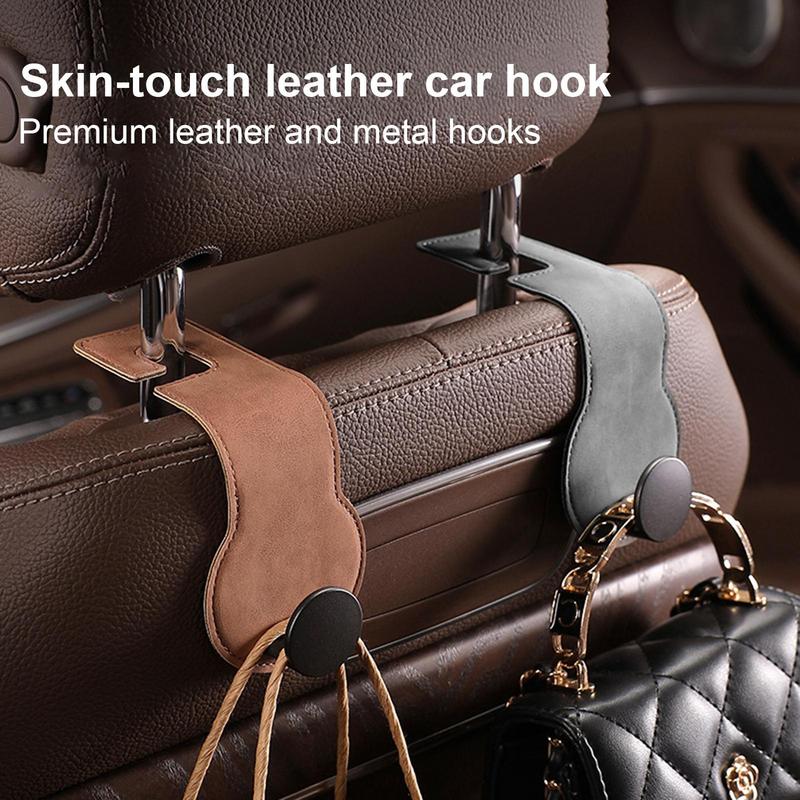 Car Seat Headrest Hooks Reusable Car Bag Hooks Headrest Purse Hooks Soft Storage Organizer For Clothes Carry Bags Umbrellas