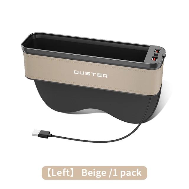 

Car Interior LED 7-Color Atmosphere Light Sewn Chair Storage Box For Dacia Duster Auto Universal USB Storage Box Accessories