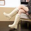 Korean Version Versatile Tall Rain Boots Women's Waterproof and Non-slip Water Boots Wear-resistant Outer Wear Rubber Shoes Kitchen Work Sleeve Women'