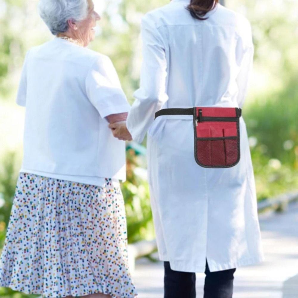 Multi-Compartment Nurse Organizer Belt Large Capacity Pets Accessories Bag Nursing Supplies