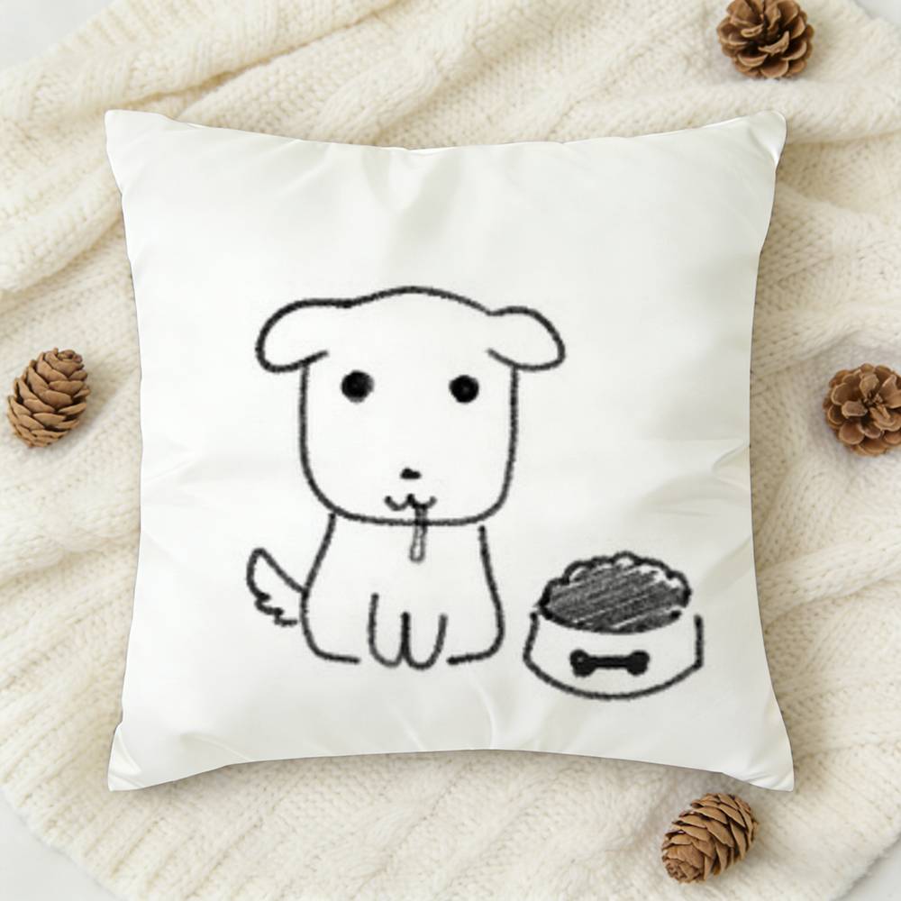 New Cute Ganadi Dog Double-Sided Printed Square Decorative Cushion Cover For Sofa Living Room Home Decor