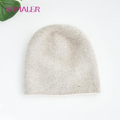 Winter Angora Knitted Long Hair Wool Beanie Hat Soft Warm High Quality Cable Knit Plain Beanies for Women