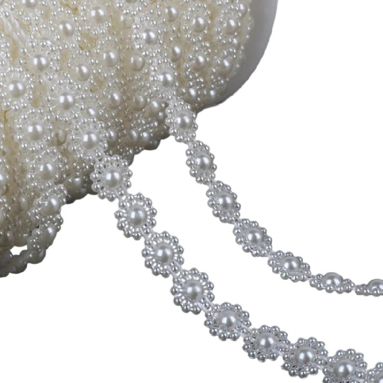 Imitation Pearls Beads Chain for Wedding Party Decoration Artificial Pearls Resin Beads for Art Craft and Jewelry Making