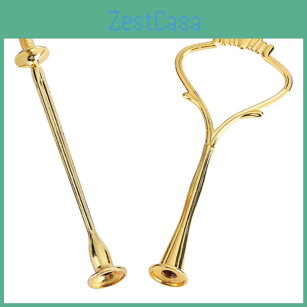 Tiers Multi Stand Tray Cake Handle Fruit Plate Hardware Fitting Holder2tiers Crown Gold