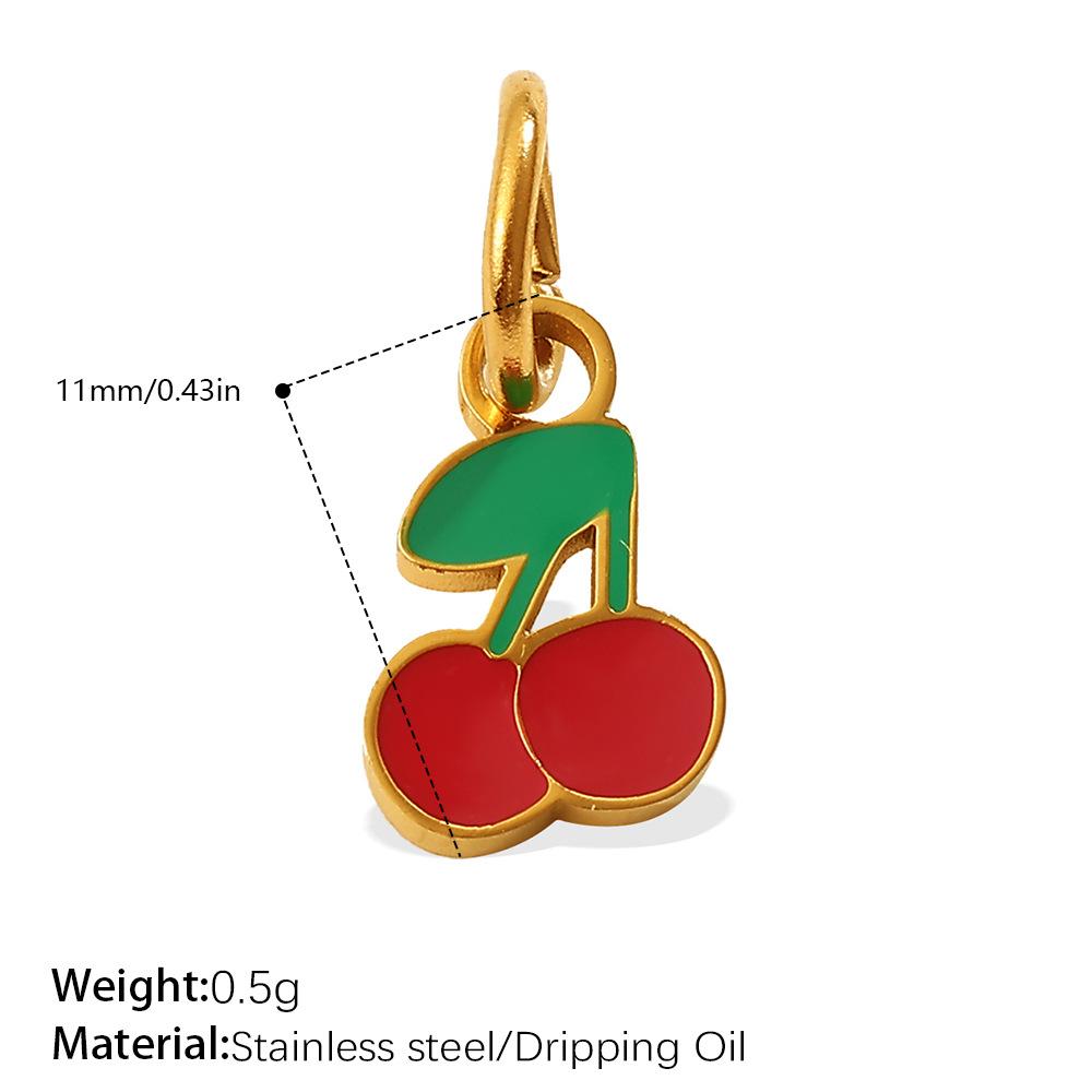 Fresh And Sweet Pendant Red Dripping Fruit Cherry Diy Jewelry Pendant Accessories